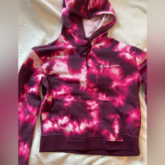 Champion Pink Tye Dye Hoodie - Picture 1 of 4